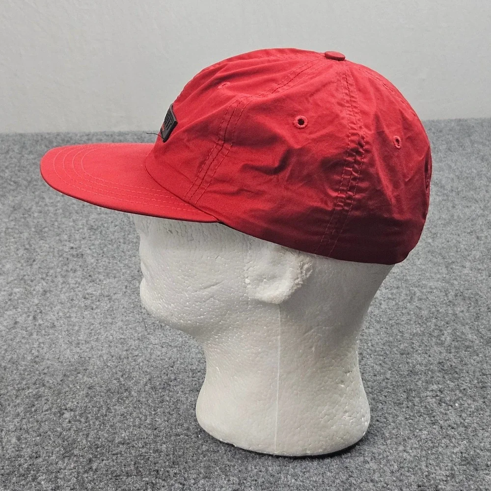 Vintage Polo Sport Ralph Lauren Hat M Red USA Strapback Nylon 90s Logo Cap‎